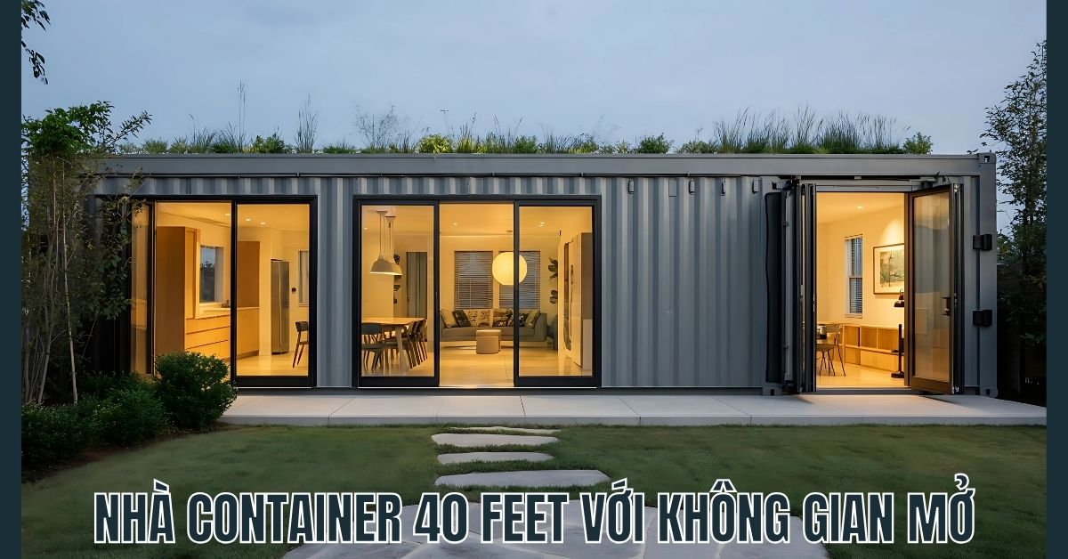 Top 15 Mẫu Nhà Container Đẹp Nhất 2025 - Thiết Kế Hiện Đại Nha container 40 feet voi khong gian mo 1