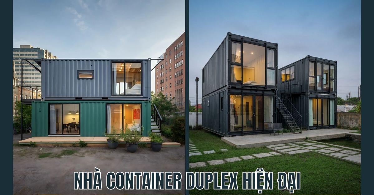 Top 15 Mẫu Nhà Container Đẹp Nhất 2025 - Thiết Kế Hiện Đại Nha container duplex hien dai