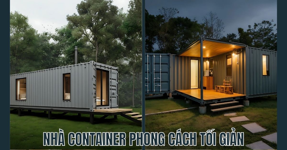 Top 15 Mẫu Nhà Container Đẹp Nhất 2025 - Thiết Kế Hiện Đại Nha container phong cach toi gian