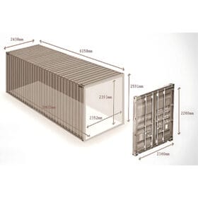 Thùng Container 20 Feet Cũ hinh kich thuoc thung container 20 feet
