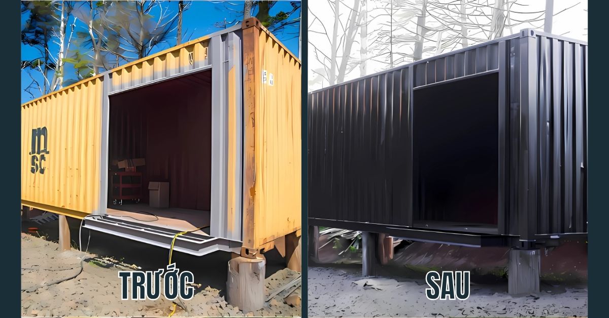 Nhà Container sau khi được xử lý rỉ sét