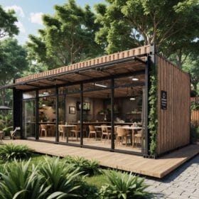 container cafe 20 feet phong cach hien dai moc mac 1