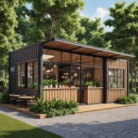 container cafe 20 feet phong cach hien dai moc mac 2