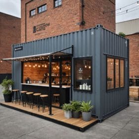 container cafe 20feet phong cach Industrial Cong nghiep 4