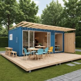 container cafe 20feet phong cach Scandinavian 2