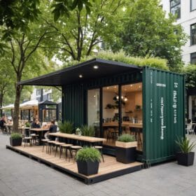 container cafe 20feet phong cach than thien moi truong