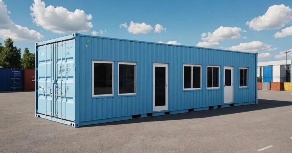 Nhà container văn phòng 40 feet | Giá Từ 129 Triệu container van phong 40 feet mau xanh duong 1