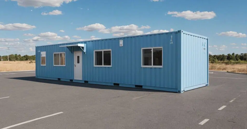 Nhà container văn phòng 40 feet | Giá Từ 129 Triệu container van phong 40 feet mau xanh duong 2
