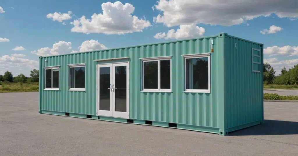 Nhà container văn phòng 40 feet | Giá Từ 129 Triệu container van phong 40 feet mau xanh la 1