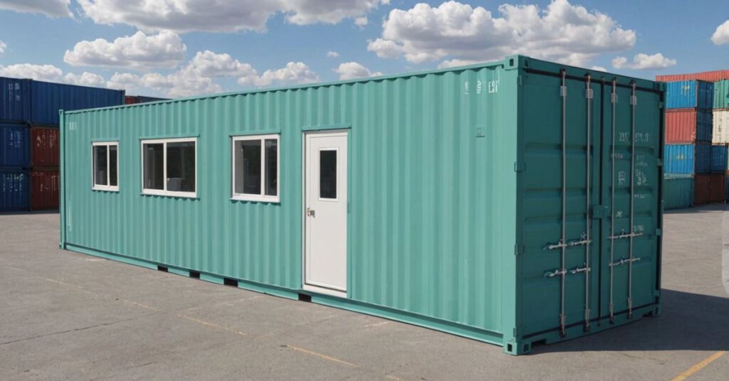 container van phong 40 feet mau xanh la 2