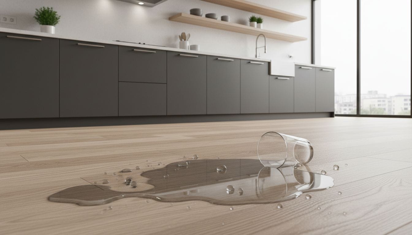 Cách chọn sàn gỗ công nghiệp chịu nước và chống ẩm cho khu vực bếp