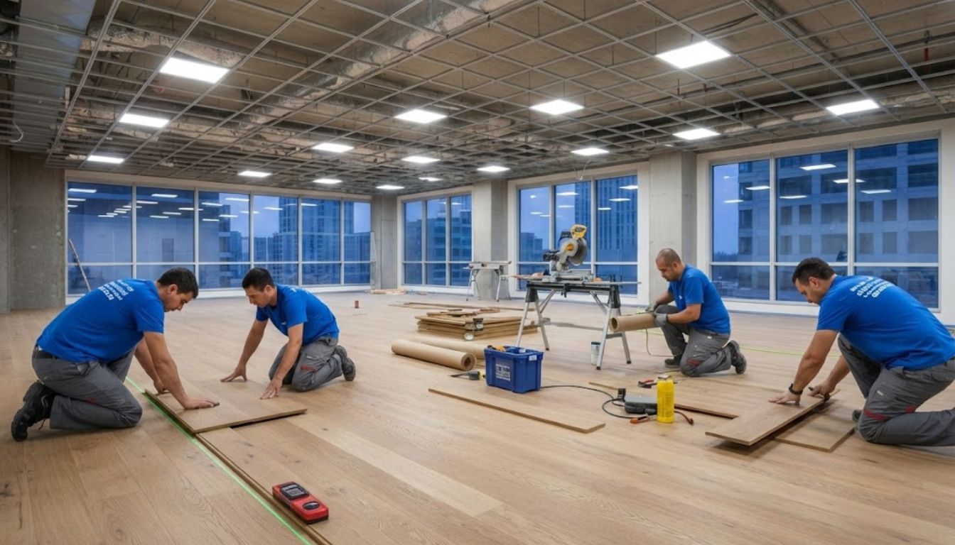 5 Tiêu Chí Lựa Chọn Sàn Gỗ Công Nghiệp Cho Văn Phòng Hiện Đại Chuẩn Nhất Ngân sách và đơn vị thi công sàn gỗ công nghiệp cho văn phòng uy tín, chuyên nghiệp