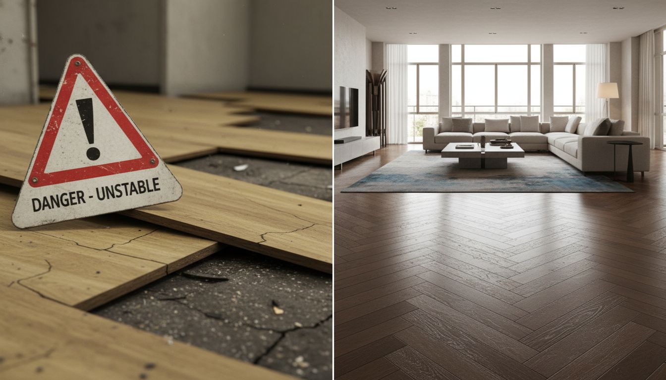 5 Sai Lầm Thường Gặp Khi Lựa Chọn Sàn Gỗ Công Nghiệp Cần Tránh Để Không "Mất Tiền Oan" Sai lầm khi chỉ quan tâm đến giá thành mà bỏ qua chất lượng sàn gỗ