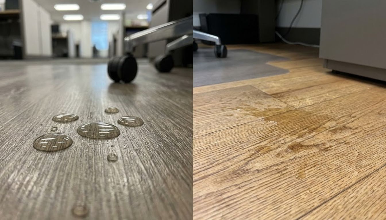 So Sánh Sàn Gỗ vs Sàn Nhựa vs Thảm Trải Giải Pháp Nào Cho Văn Phòng Hiện Đại? So sánh sàn gỗ vs sàn nhựa về độ bền và khả năng chống ẩm mốc